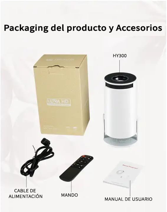 Mini proyector portátil 4K Smart Android WiFi Bluetooth - Full HD 180°
