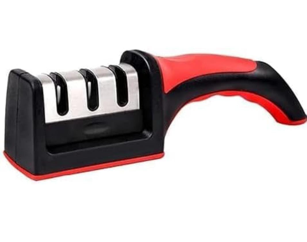 Afilador de Cuchillos 3 en 1 de Acero Inoxidable – Compacto y Eficaz
