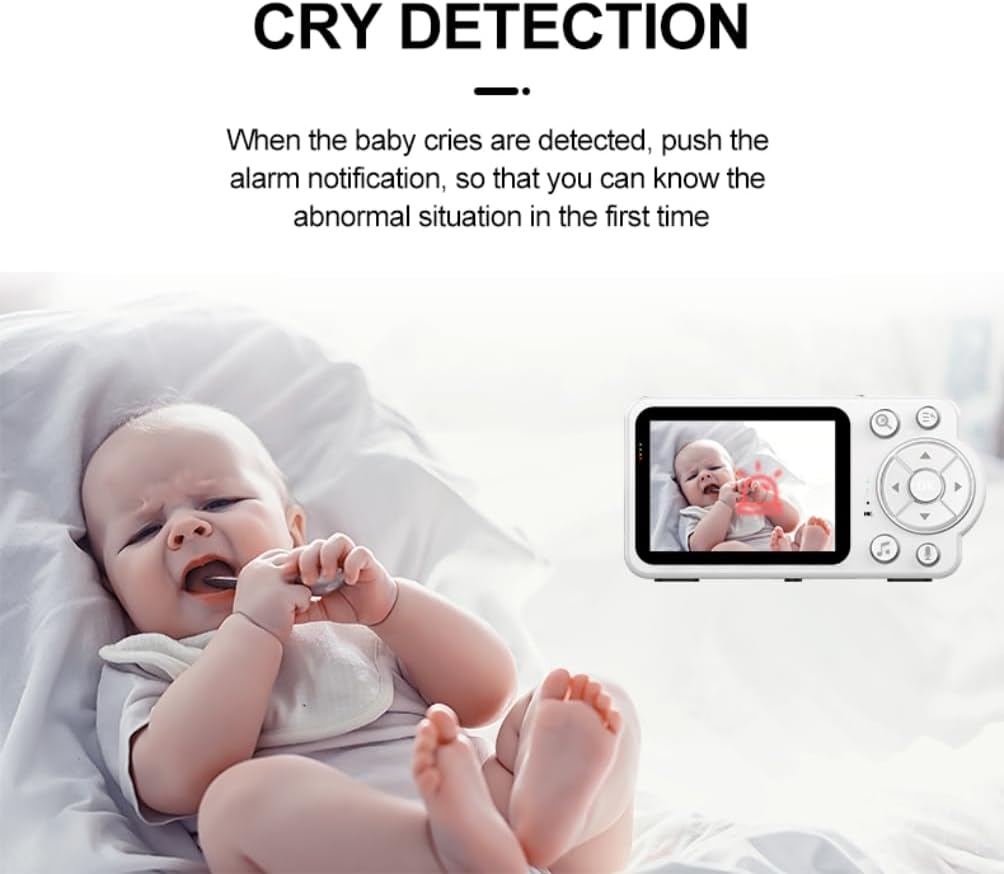 Baby Monitor Digital HD con Cámara – Pantalla 2.8”, Audio Bidireccional, Visión Nocturna, Sin Wi-Fi