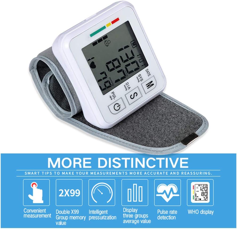 Monitor de Presión Arterial de Muñeca Parlante con Pantalla LCD - Medición Precisa y Fácil