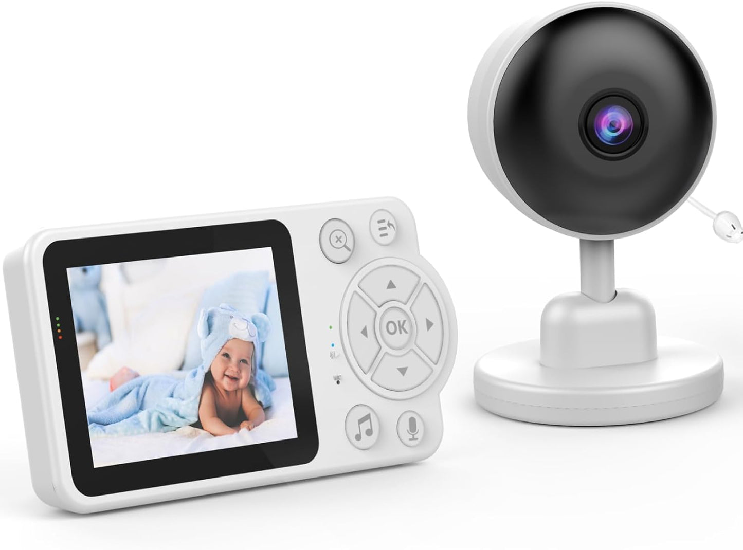Baby Monitor Digital HD con Cámara – Pantalla 2.8”, Audio Bidireccional, Visión Nocturna, Sin Wi-Fi