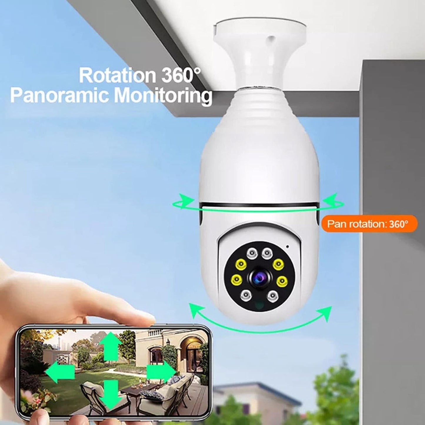 Cámara de Seguridad Inteligente WiFi 1080P – Audio Bidireccional, Detección de Movimiento y Visión Nocturna