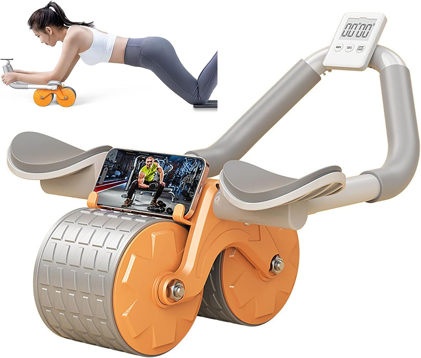 💥 Rodillo Abdominal con Rebote Automático – Control, Estabilidad y Resultados Visibles