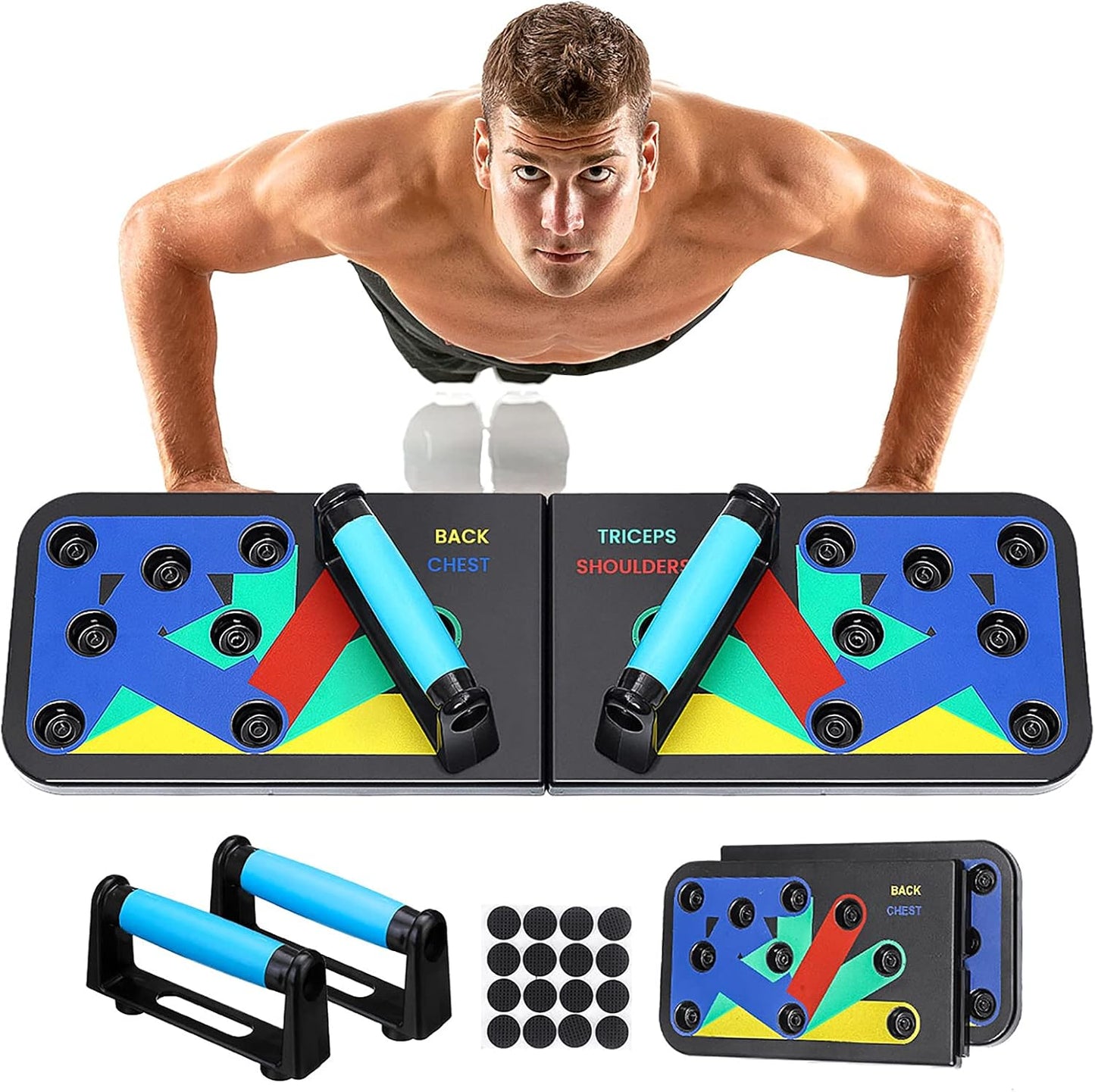 BRGOOD Tabla de Flexiones 12 en 1 – Entrena Todo el Tren Superior de Forma Segura y Eficaz