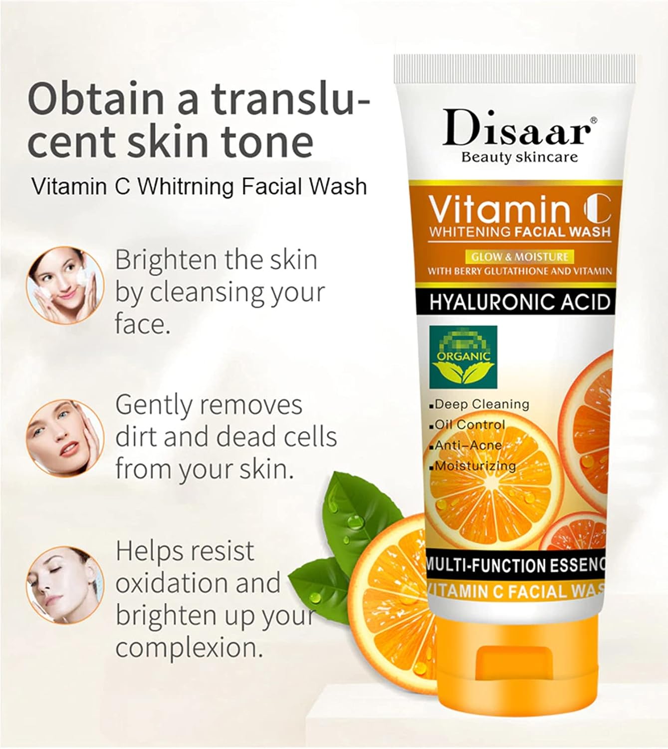 🧼 Espuma Facial con Vitamina C – 100 ml