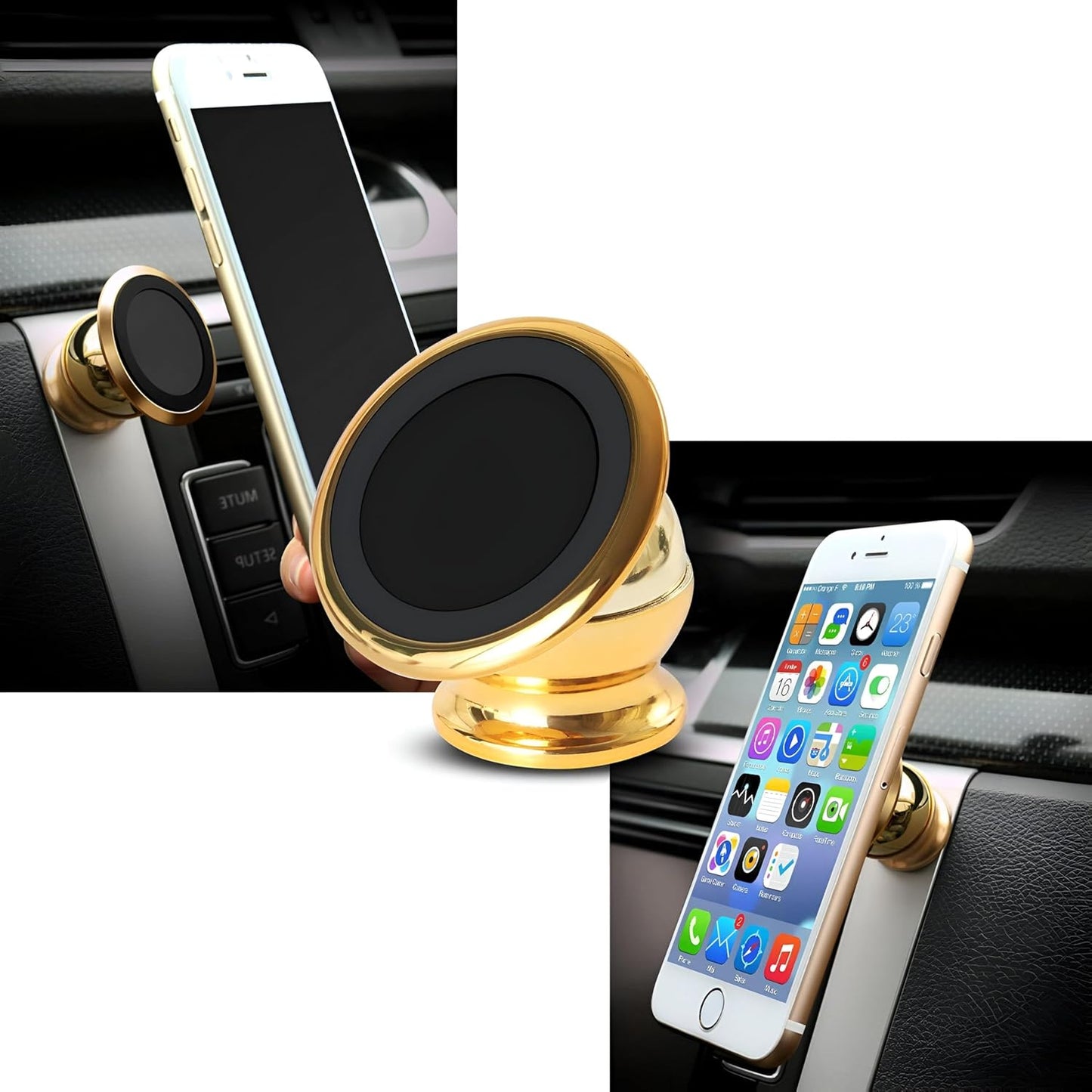 Soporte Magnético para Celular – Para Tablero de Auto, Ajustable y Removible