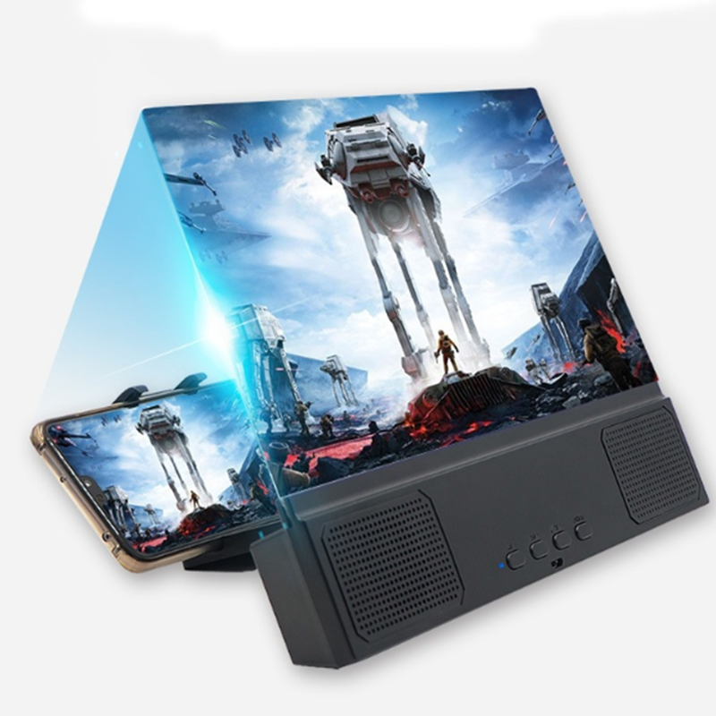🎬 Amplificador de Pantalla para Celular 12" – Con Altavoz Bluetooth y Soporte Plegable