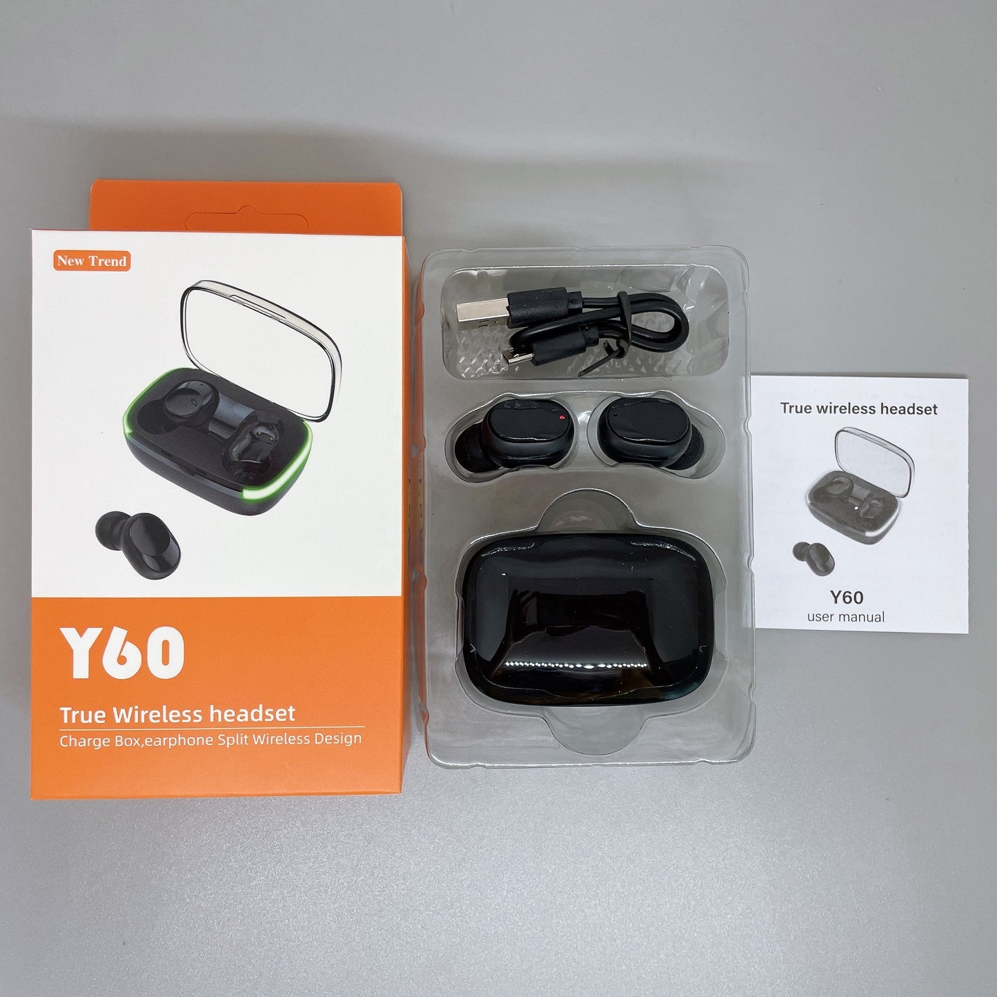 🎧 Auriculares Bluetooth Y60 – Sonido claro, diseño compacto y conexión instantánea.