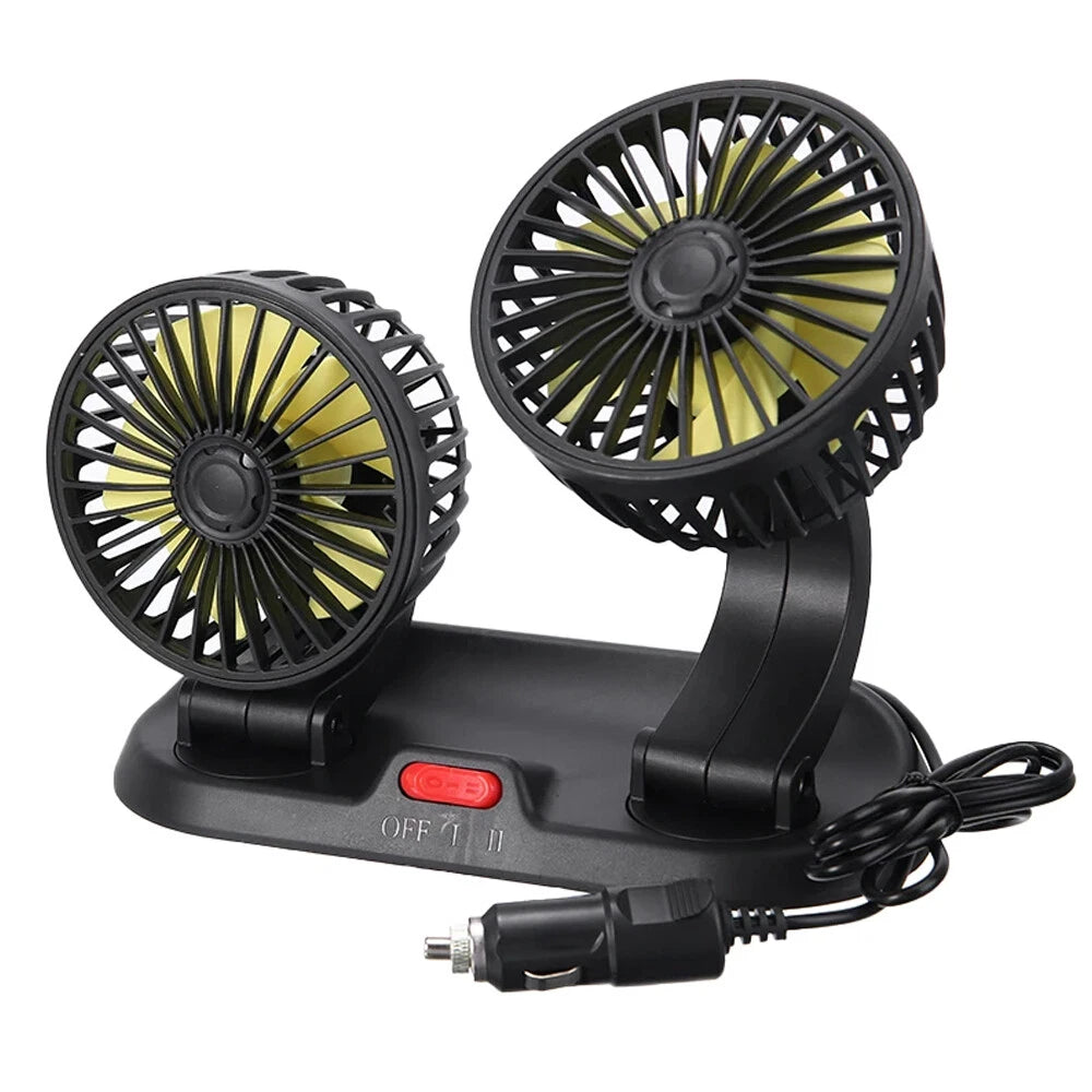 🚗 Mantén tu auto fresco al instante con este ventilador doble de alto rendimiento