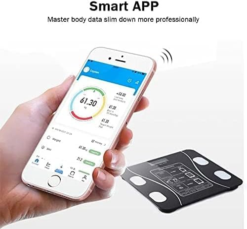 Balanza Digital Profesional Inteligente Bluetooth Negra – Análisis Corporal Completo