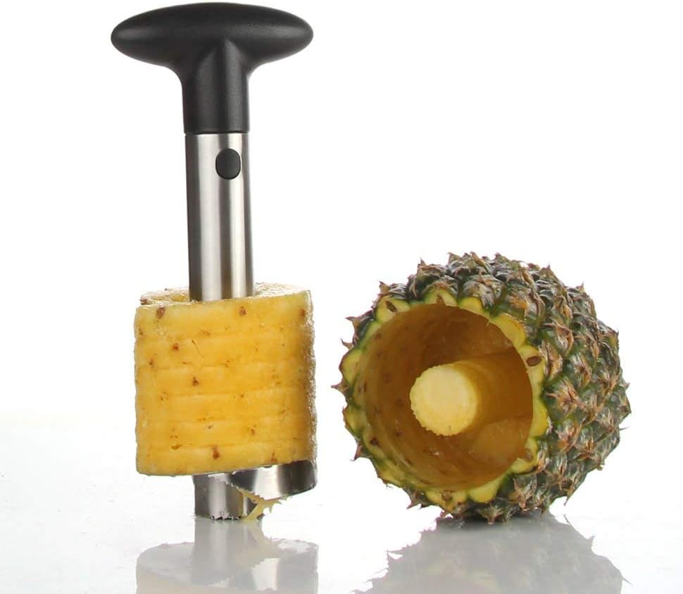 🍍 Cortador de Piña de Acero Inoxidable – Rápido, Limpio y Decorativo