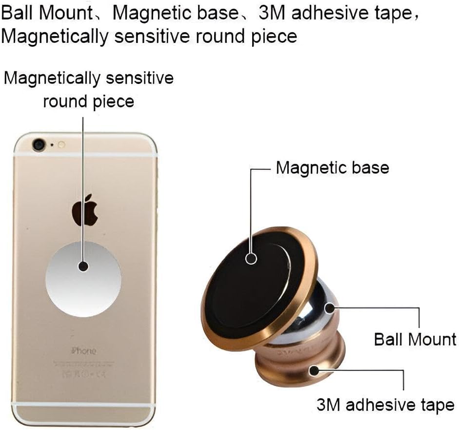 Soporte Magnético para Celular – Para Tablero de Auto, Ajustable y Removible