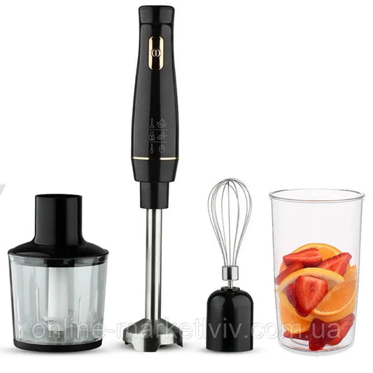Batidora de Mano 4 en 1 – 750W con Picadora, Vaso y Batidor, Multifuncional