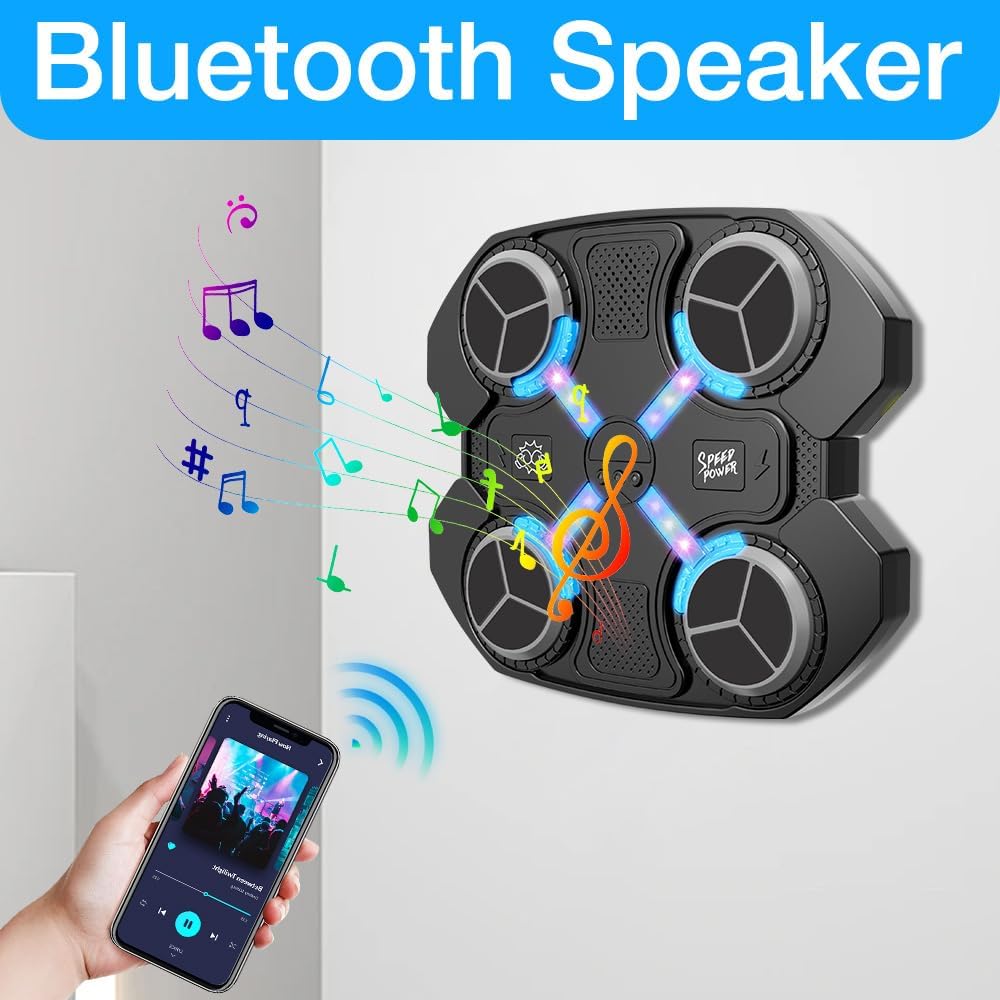 🥊 Máquina de Boxeo Musical Bluetooth – ¡Entrena al Ritmo de la Música!
