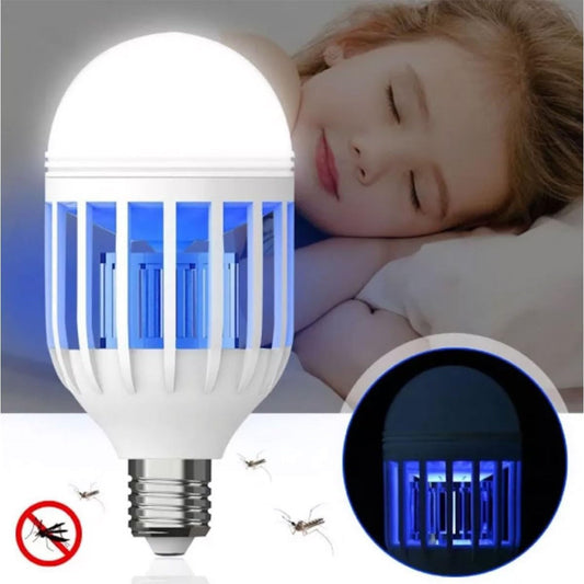 Bombilla Antimosquitos UV Grundig – LED 2 en 1, Trampa Eléctrica, Sin Químicos