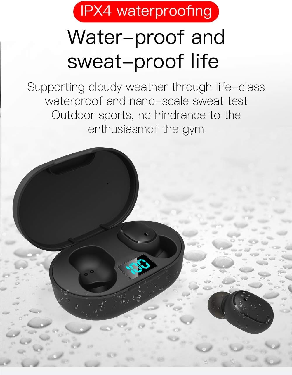 🎧 Auriculares Bluetooth E6S TWS con pantalla digital LED y Bluetooth 5.2