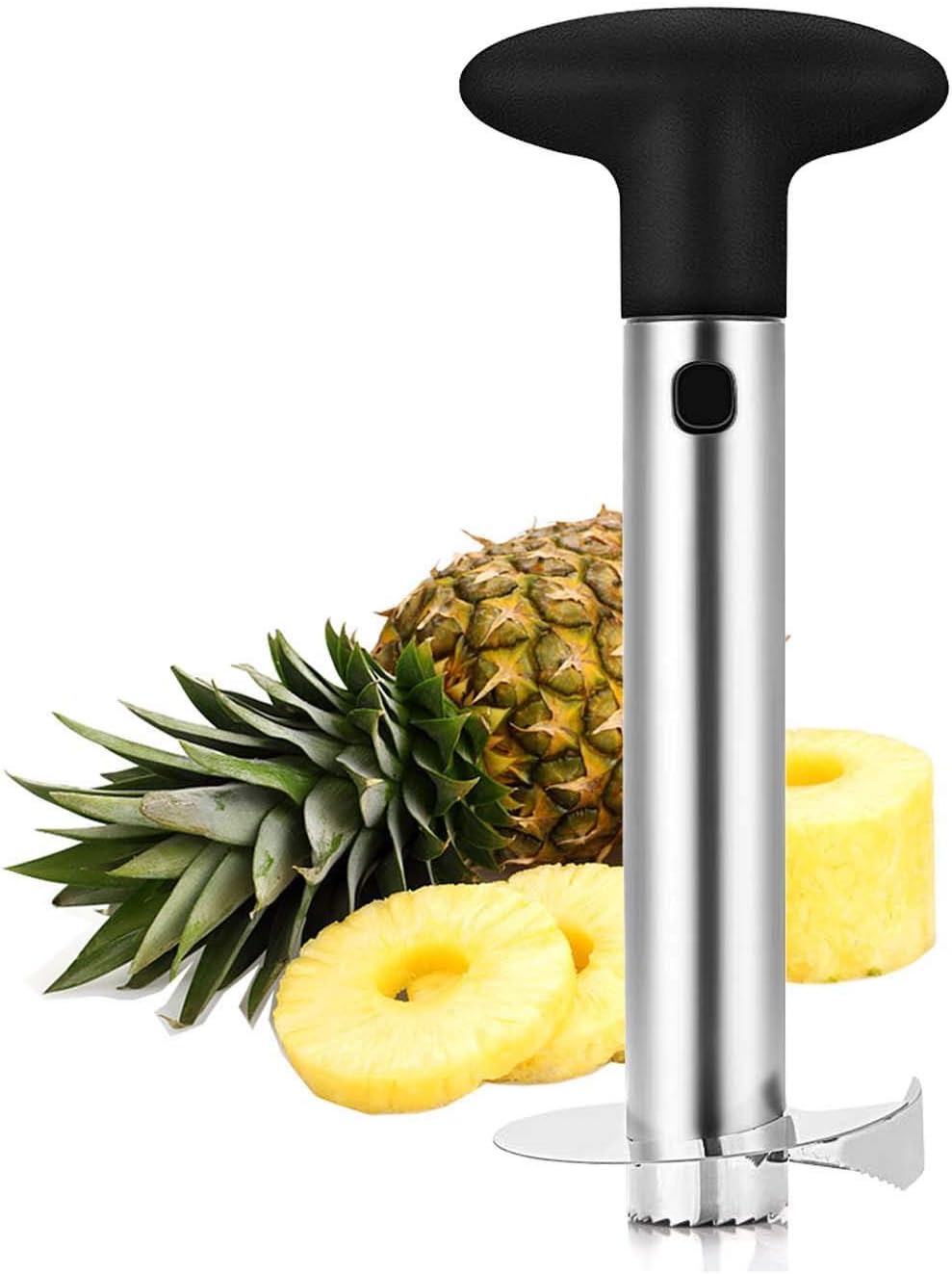 🍍 Cortador de Piña de Acero Inoxidable – Rápido, Limpio y Decorativo