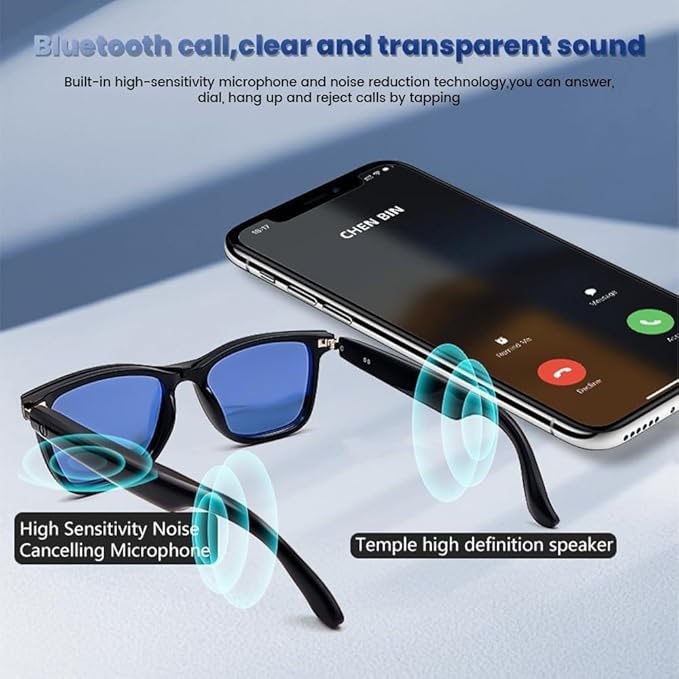 Gafas de Sol Bluetooth Sunshine con Lentes Magnéticas UV400 – Audio Abierto, Música y Llamadas para Hombre y Mujer