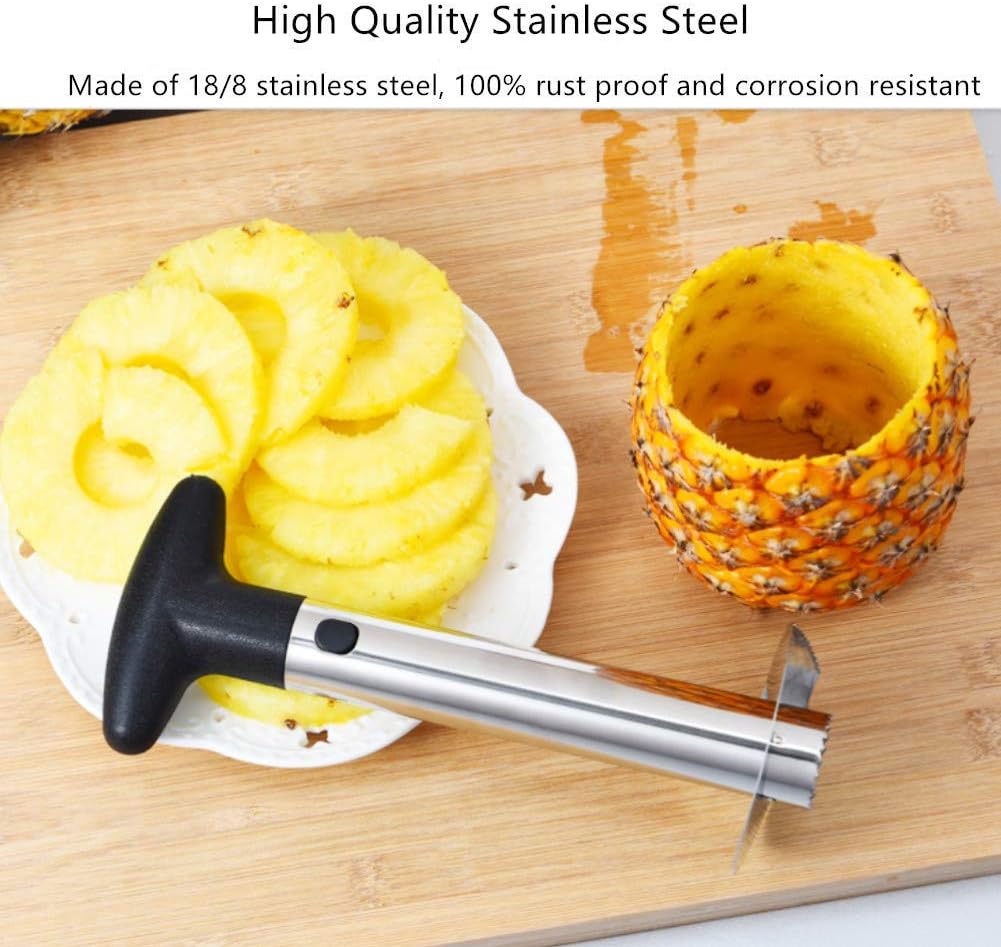 🍍 Cortador de Piña de Acero Inoxidable – Rápido, Limpio y Decorativo