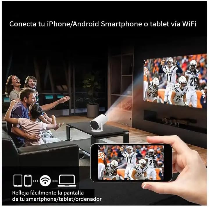 Mini proyector portátil 4K Smart Android WiFi Bluetooth - Full HD 180°