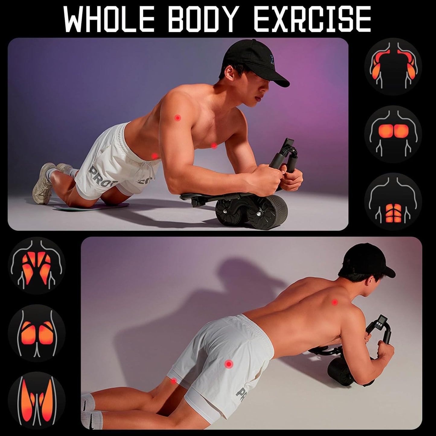 💥 Rodillo Abdominal con Rebote Automático – Control, Estabilidad y Resultados Visibles