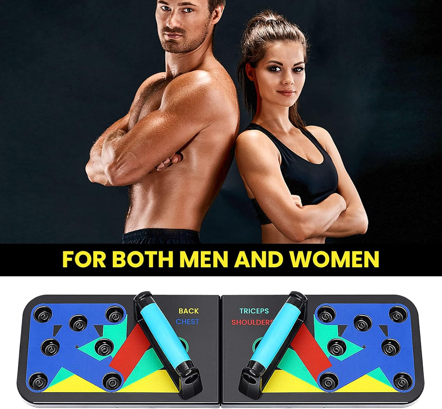 BRGOOD Tabla de Flexiones 12 en 1 – Entrena Todo el Tren Superior de Forma Segura y Eficaz