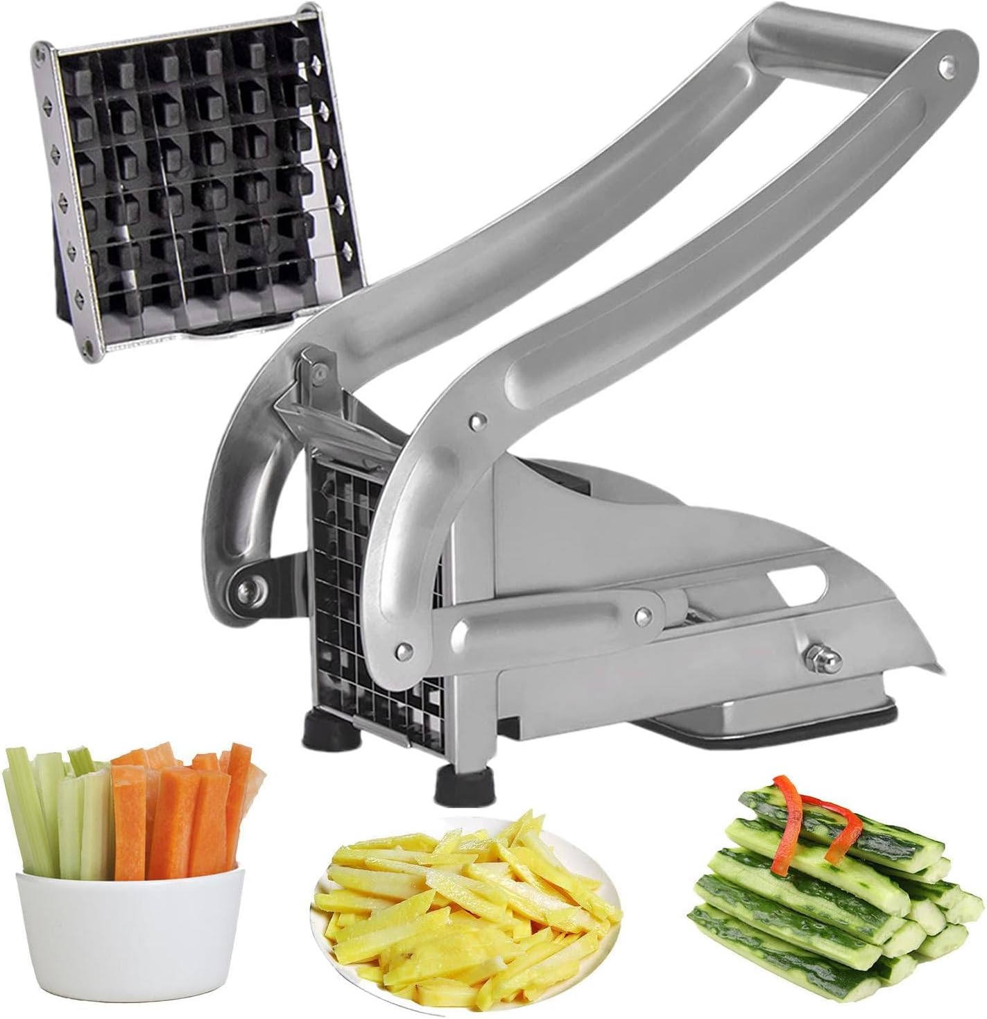 Cortadora de Papas Fritas de Acero Inoxidable – Rápido, Eficiente y Fácil de Usar
