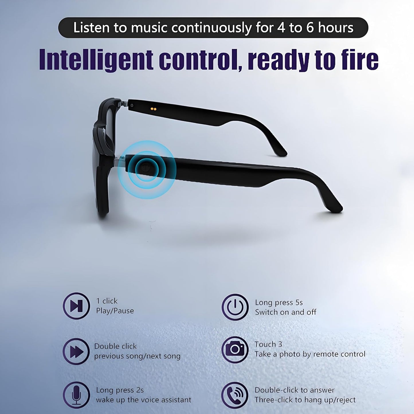 Gafas de Sol Bluetooth Sunshine con Lentes Magnéticas UV400 – Audio Abierto, Música y Llamadas para Hombre y Mujer