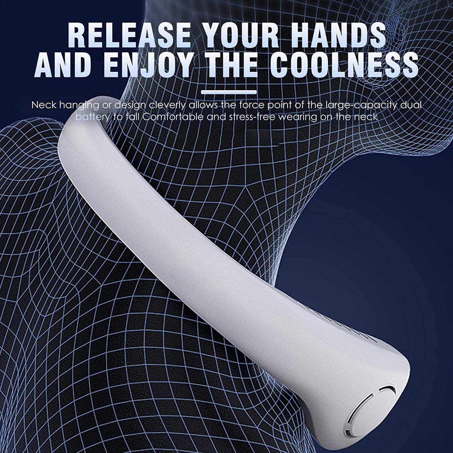 ❄ Ventilador de Cuello Sin Aspas | Manos Libres, Recargable y Ultraligero