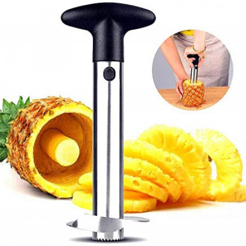🍍 Cortador de Piña de Acero Inoxidable – Rápido, Limpio y Decorativo