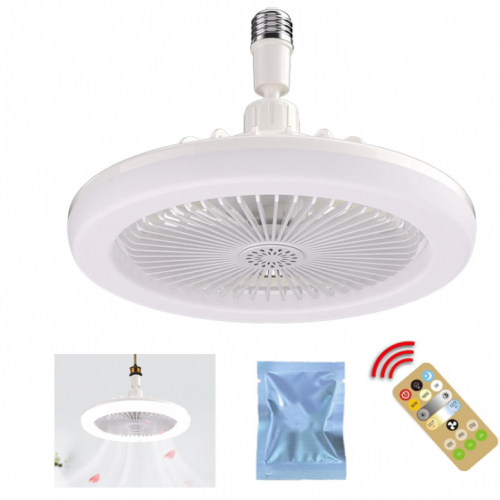 Ventilador de Techo 3 en 1 con Luz LED, Control Remoto y Ambientador – Enchufe E27