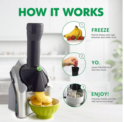Máquina para Helado de Frutas Congeladas – ¡Postres 100% Naturales y Veganos en Casa!