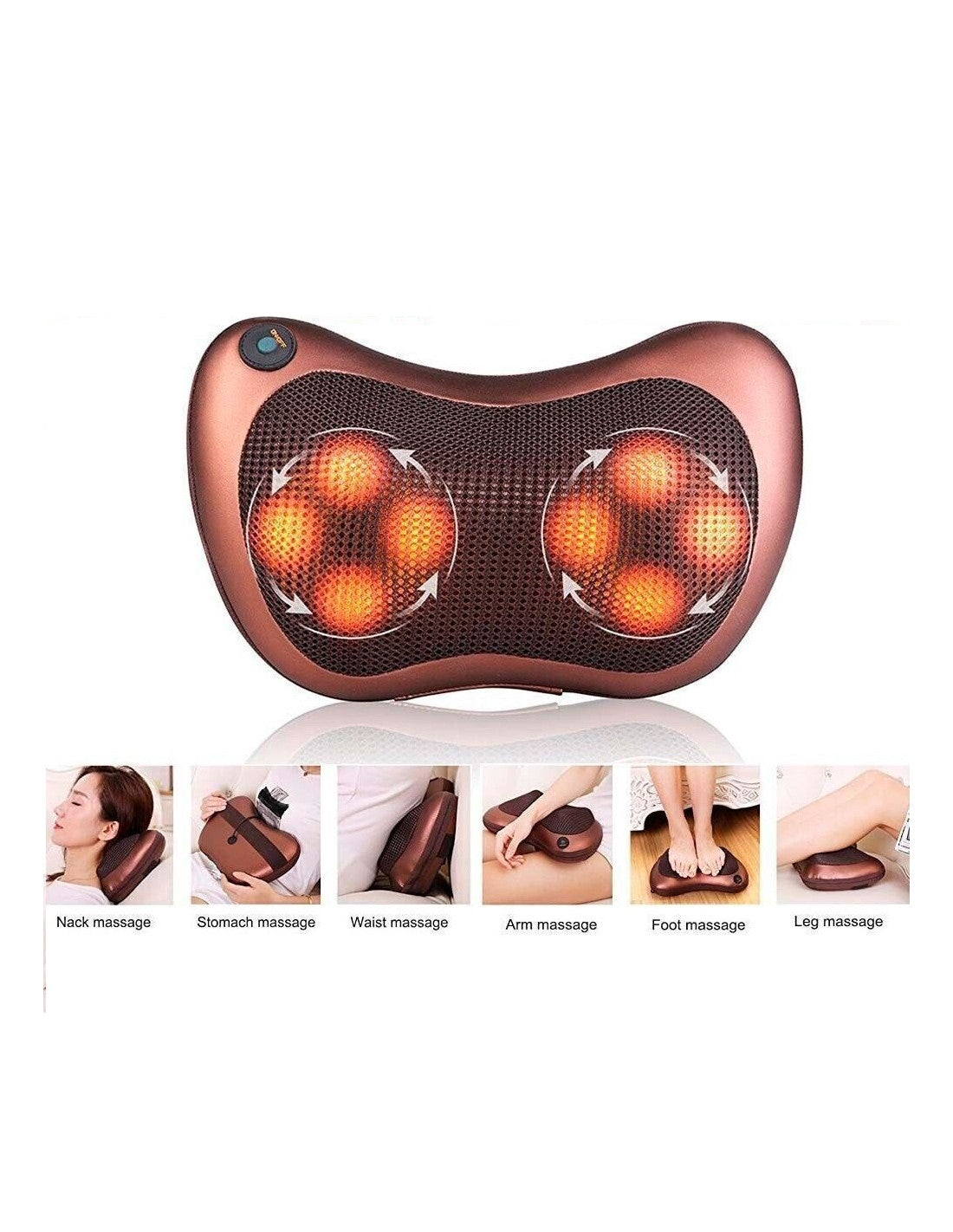 🧘‍♀️ Cojín Masajeador Electrónico Portátil – Relájate en Cualquier Lugar