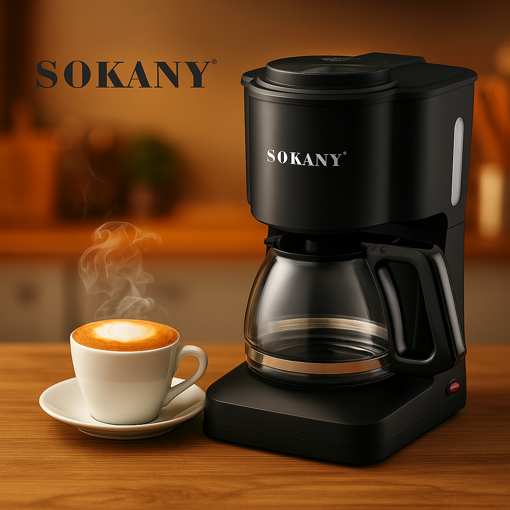 Cafetera Eléctrica de Goteo Sokany SK-124 – 950W, 6 Tazas