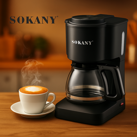 Cafetera Eléctrica de Goteo Sokany SK-124 – 950W, 6 Tazas
