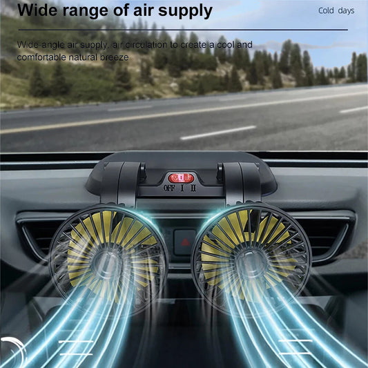 🚗 Mantén tu auto fresco al instante con este ventilador doble de alto rendimiento